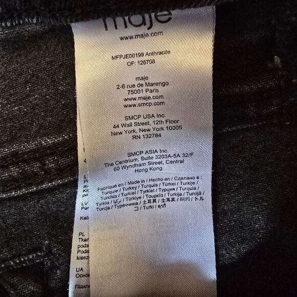 Maje Slim Straight Cut Ripped Jeans - Picture 6 of 10